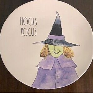 Rae Dunn HTF Hocus Pocus Witch Ceramic Plate